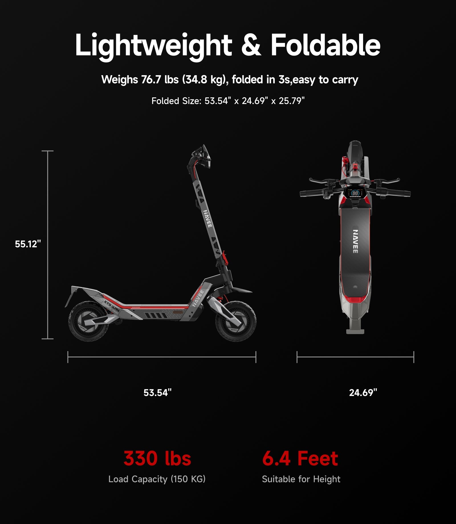 NAVEE XT5 Pro Long-range Off-road E-scooter